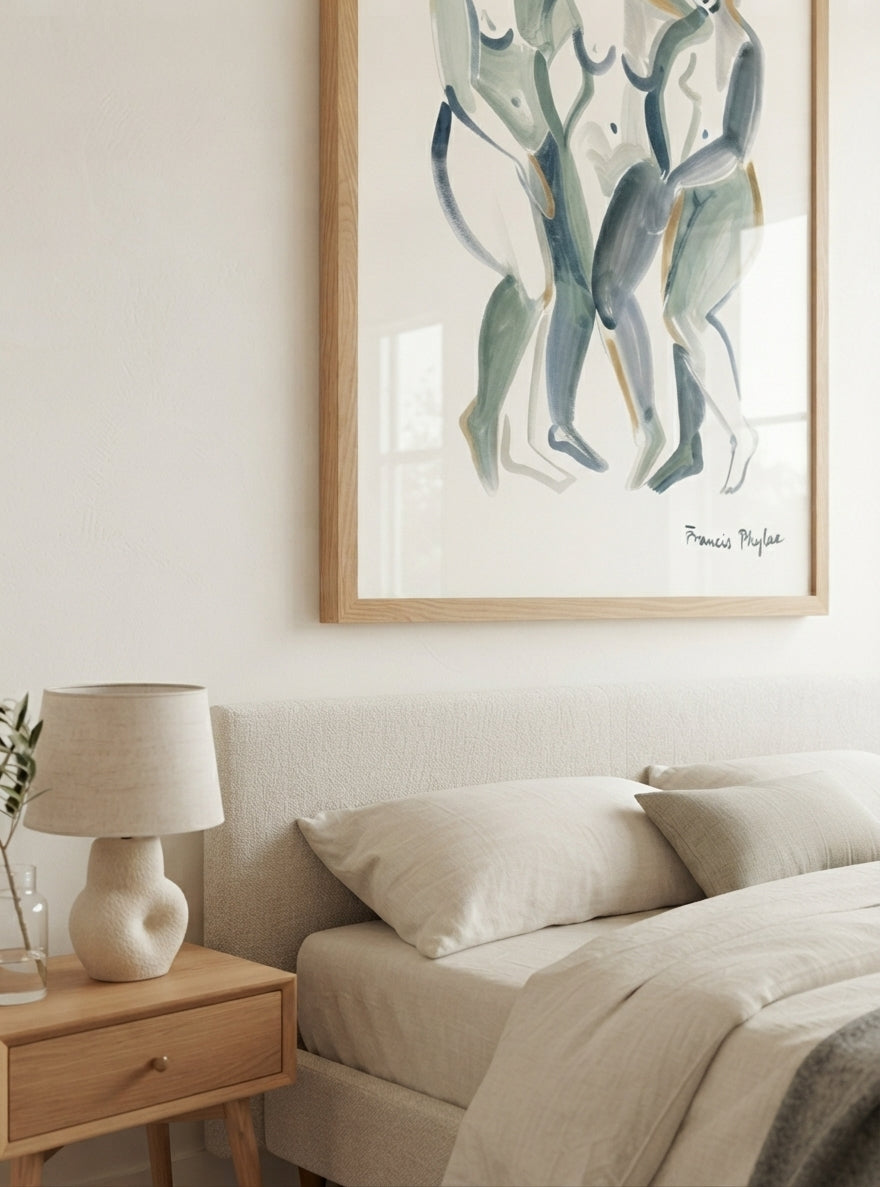 Quiet Figures | Minimalist Female Form Watercolor Art Print