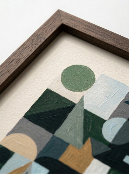 Quiet Geometry No.2 | Muted Geometric Abstract Painting Print