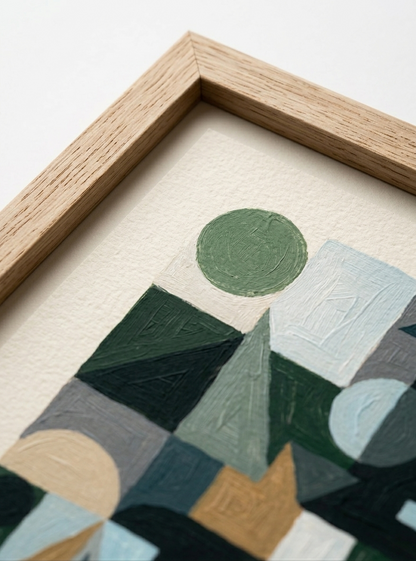 Quiet Geometry No.2 | Muted Geometric Abstract Painting Print