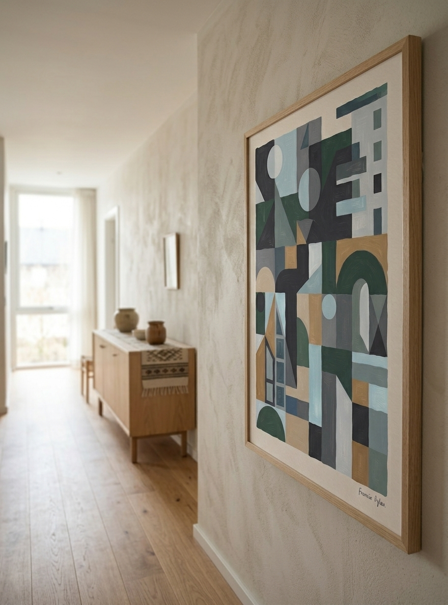 Quiet Geometry No.2 | Muted Geometric Abstract Painting Print