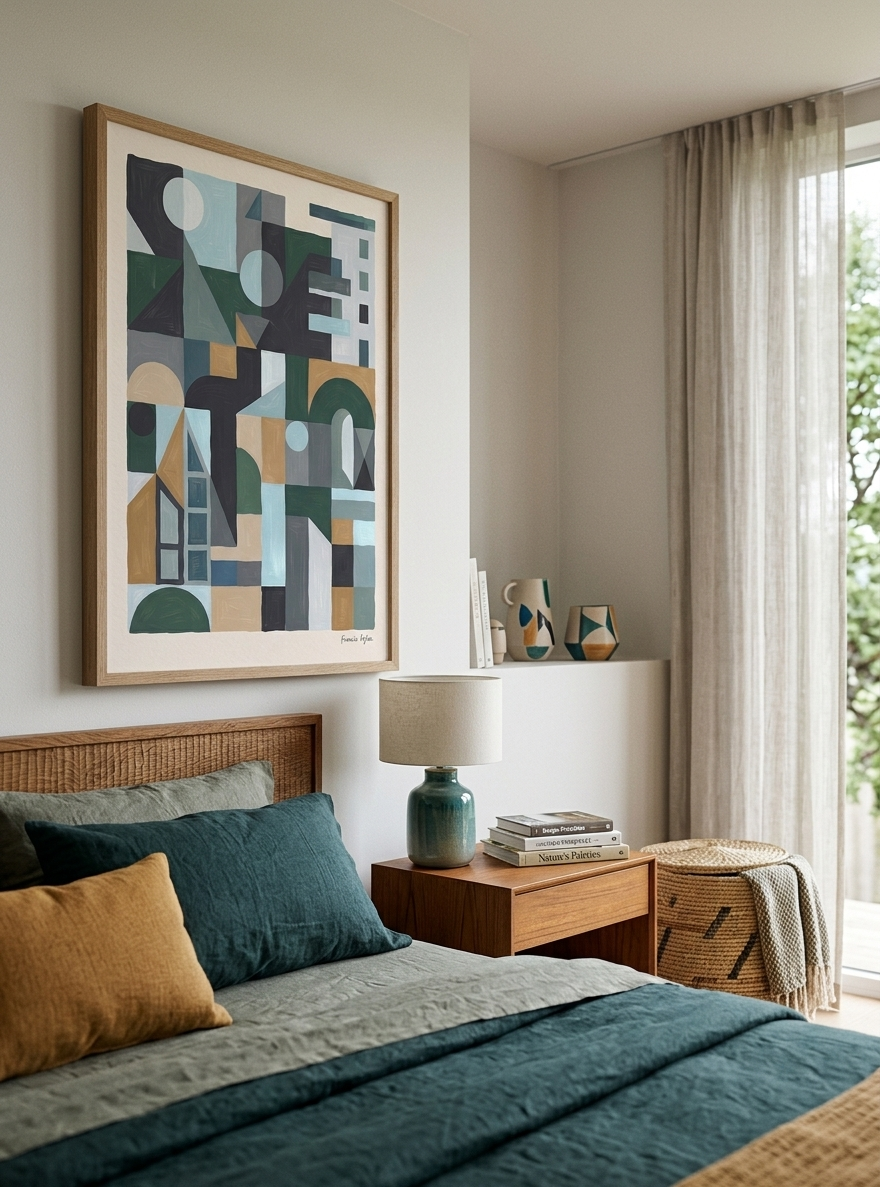 Quiet Geometry No.2 | Muted Geometric Abstract Painting Print