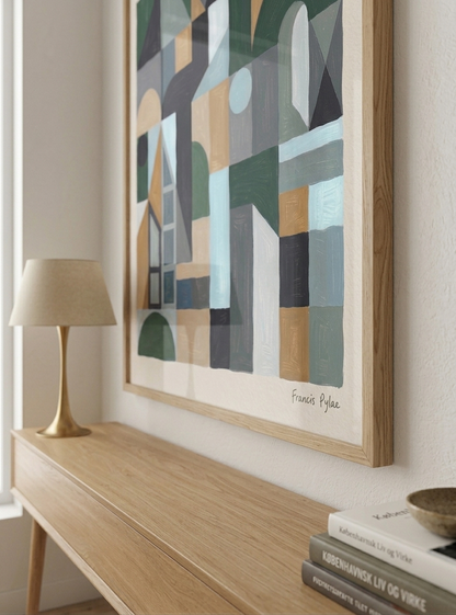 Quiet Geometry No.2 | Muted Geometric Abstract Painting Print