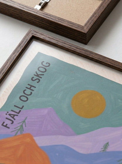 FJALL OCH SKOG | Nordic Minimalist Mountain Wall Art Print