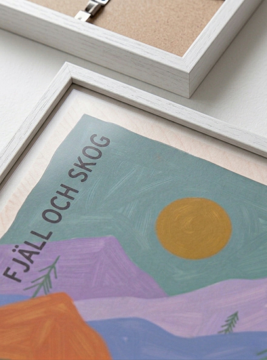 FJALL OCH SKOG | Nordic Minimalist Mountain Wall Art Print