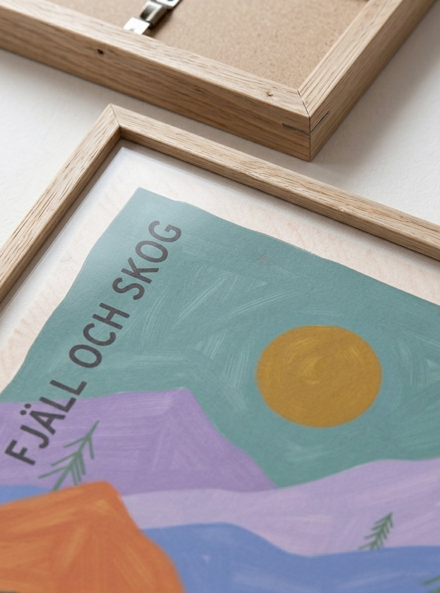 FJALL OCH SKOG | Nordic Minimalist Mountain Wall Art Print