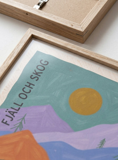FJALL OCH SKOG | Nordic Minimalist Mountain Wall Art Print
