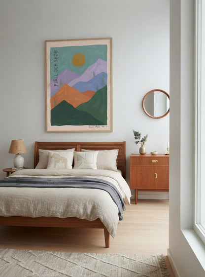 FJALL OCH SKOG | Nordic Minimalist Mountain Wall Art Print
