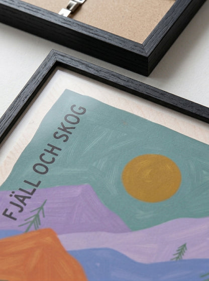 FJALL OCH SKOG | Nordic Minimalist Mountain Wall Art Print
