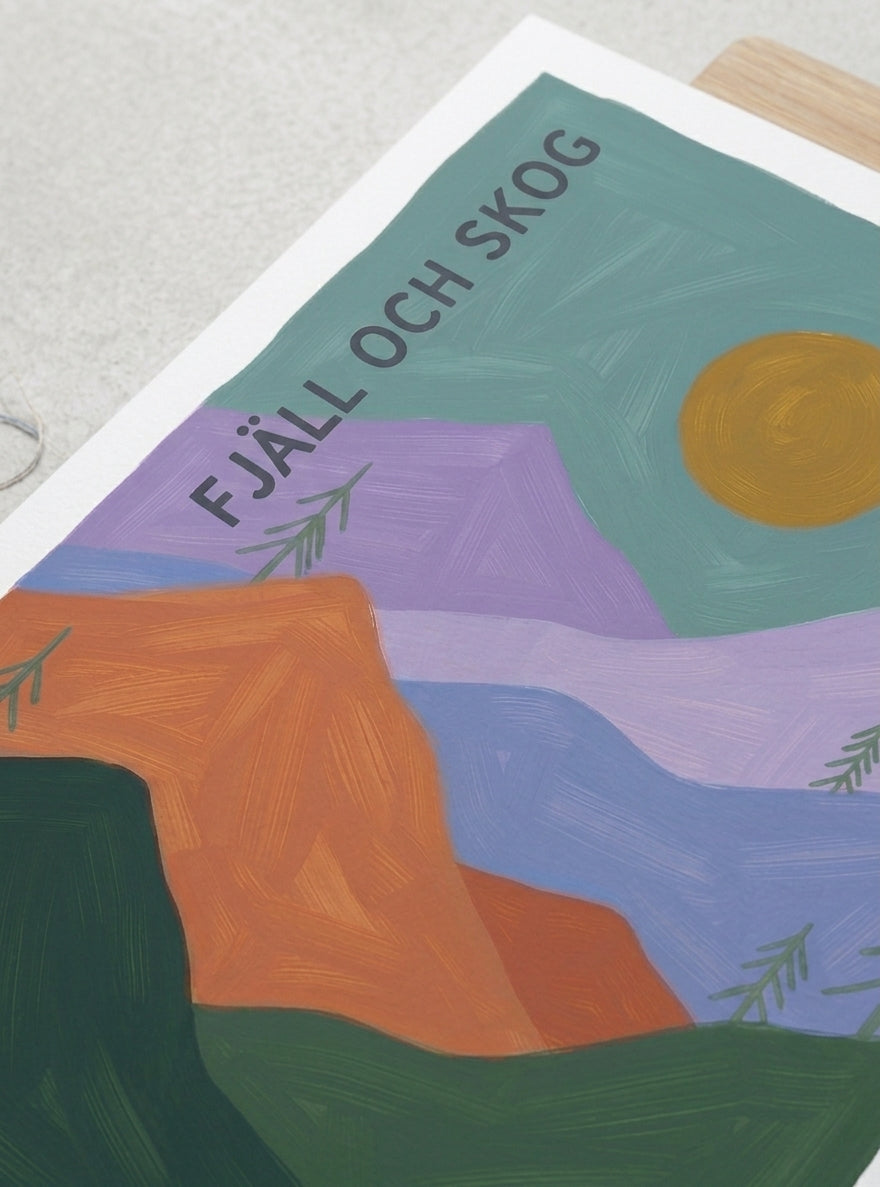 FJALL OCH SKOG | Nordic Minimalist Mountain Wall Art Print