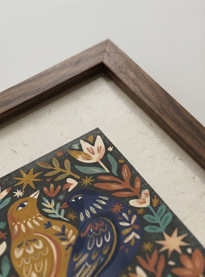 Nordic Reverie | Scandinavian Folk Art Bird Print