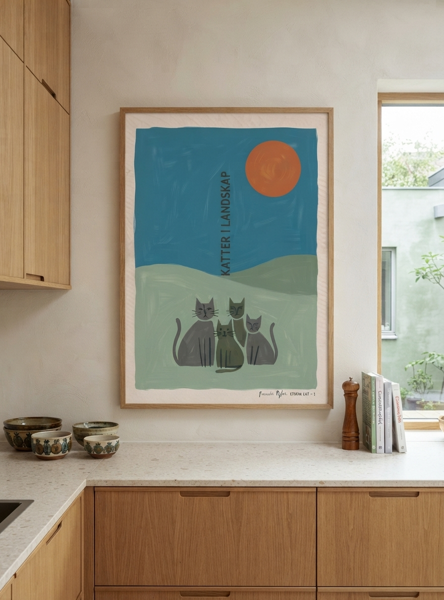KATTER | Scandinavian Cat Art Print