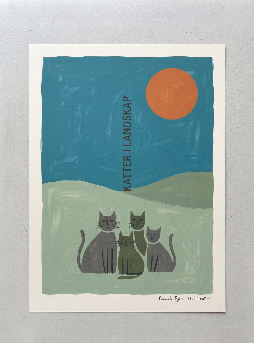 KATTER | Scandinavian Cat Art Print