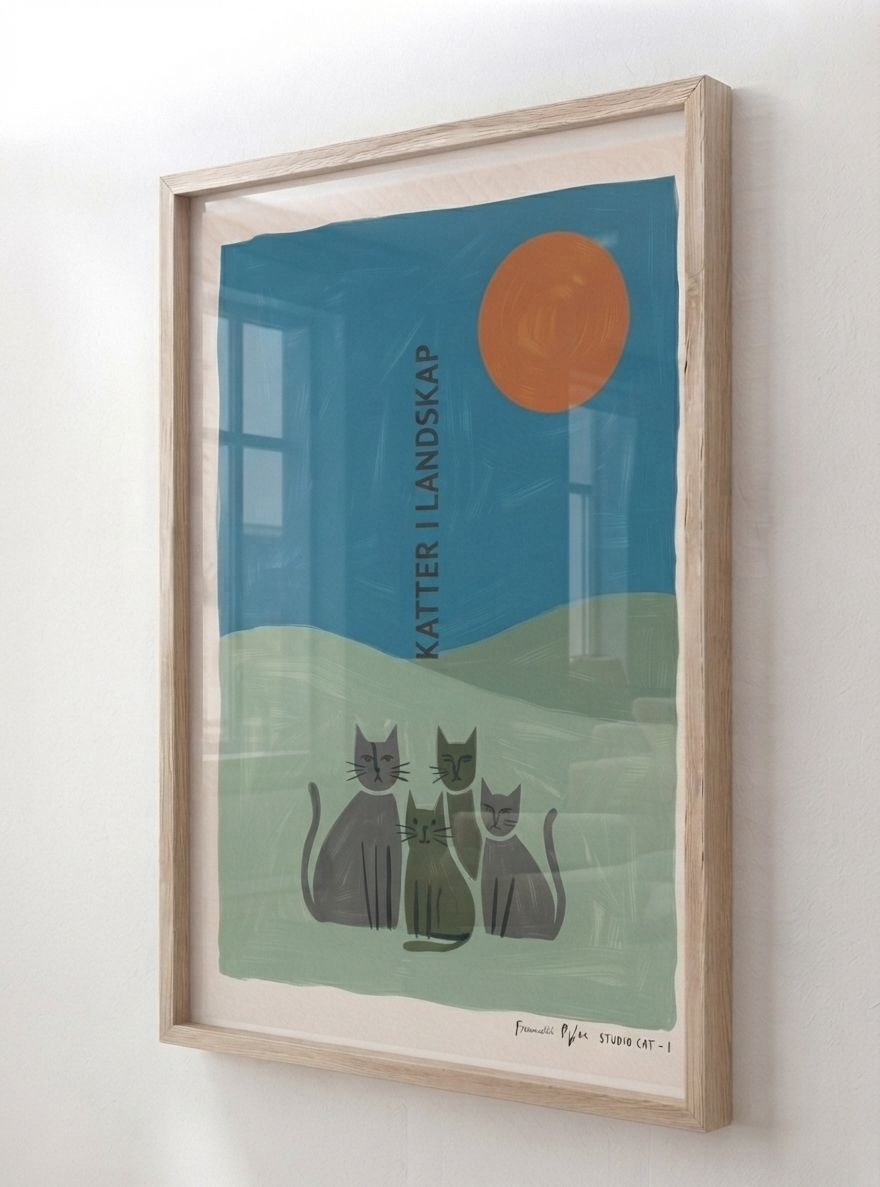 KATTER | Scandinavian Cat Art Print