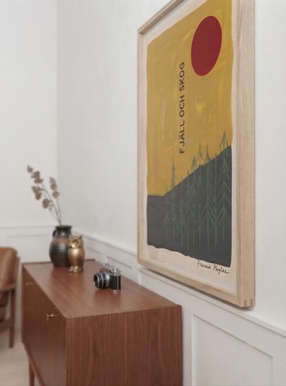 Fjäll Och Skog | Scandinavian Forest Landscape Poster