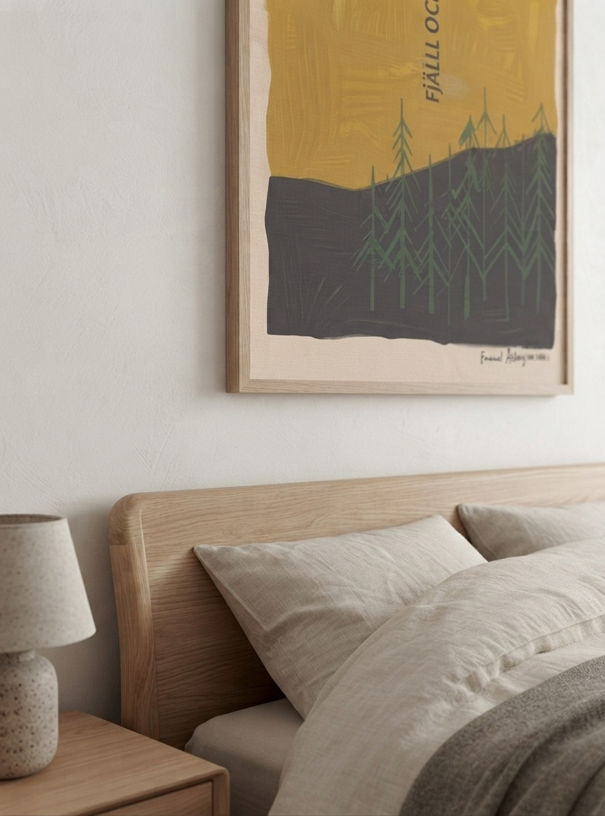 Fjäll Och Skog | Scandinavian Forest Landscape Poster