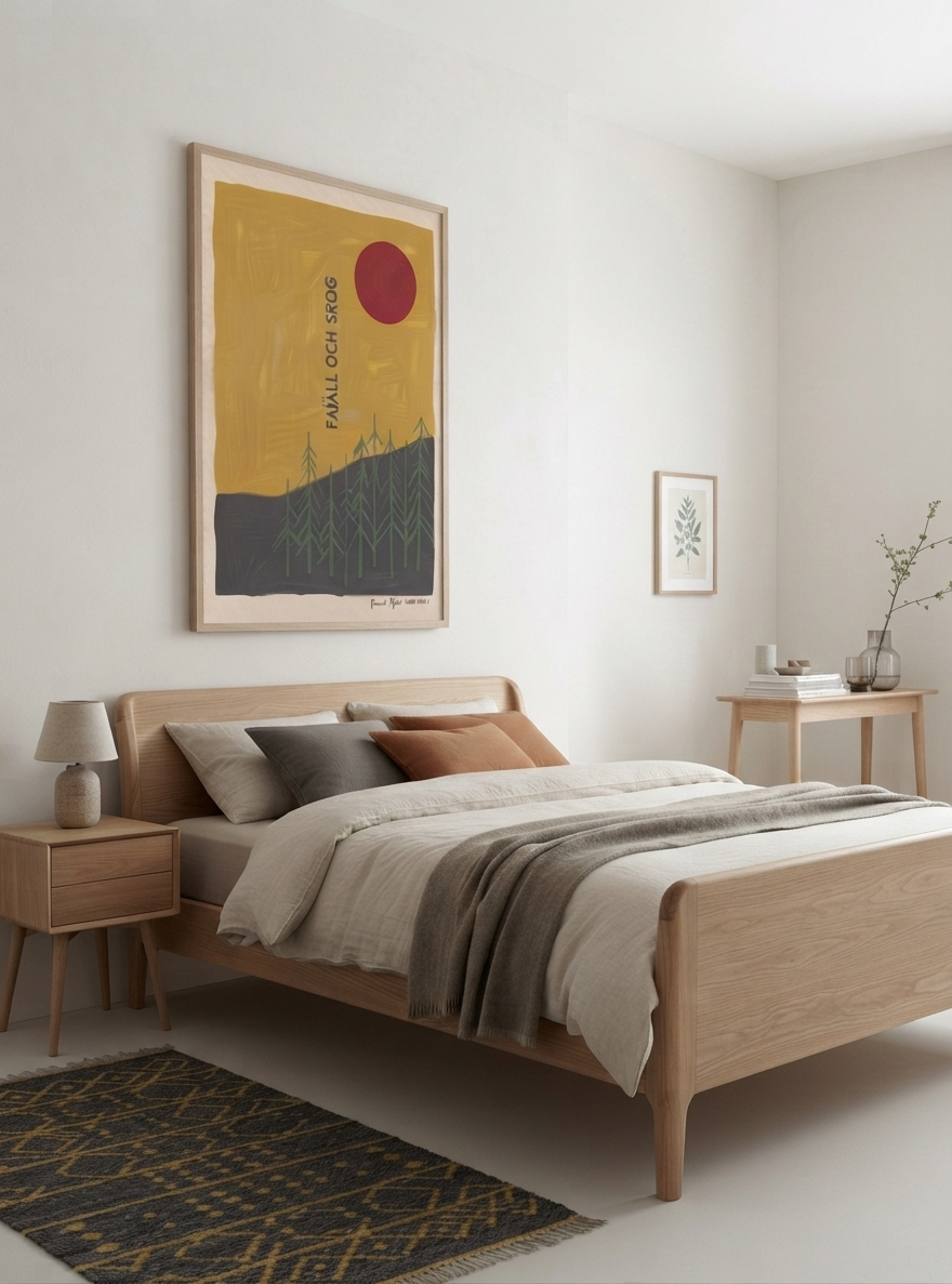 Fjäll Och Skog | Scandinavian Forest Landscape Poster