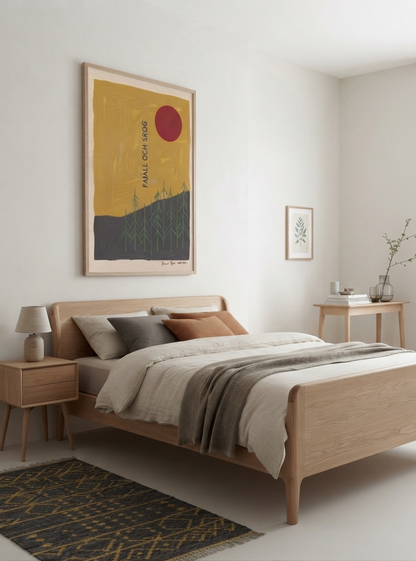 Fjäll Och Skog | Scandinavian Forest Landscape Poster