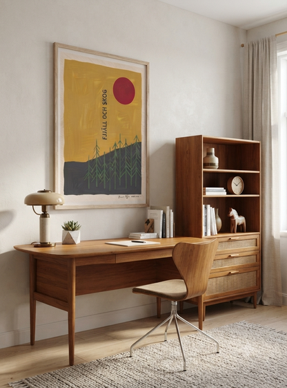 Fjäll Och Skog | Scandinavian Forest Landscape Poster