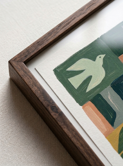 MÄNNISKOR OCH MARKEN | Scandinavian Modern Folk Art Print