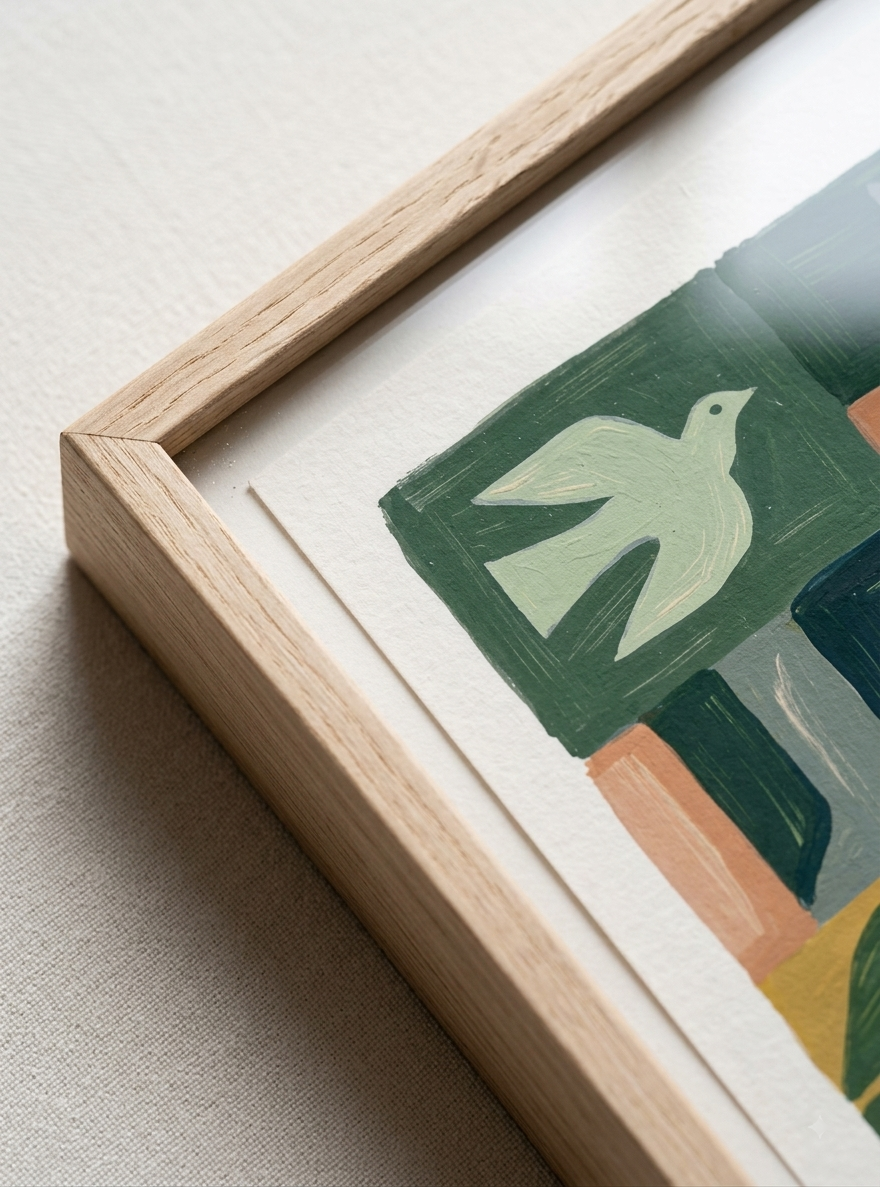 MÄNNISKOR OCH MARKEN | Scandinavian Modern Folk Art Print