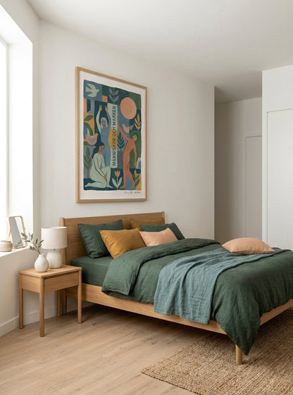 MÄNNISKOR OCH MARKEN | Scandinavian Modern Folk Art Print