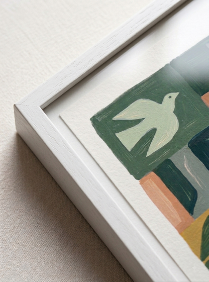 MÄNNISKOR OCH MARKEN | Scandinavian Modern Folk Art Print