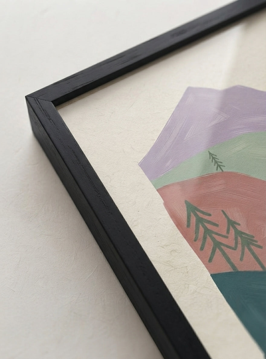 NORDLYS FJELL | Scandinavian Mountain Landscape Art Print