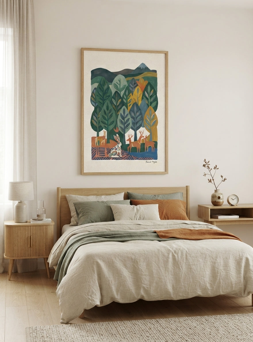 Nordic Forest Tales | Scandi Nordic Forest Wall Art Print