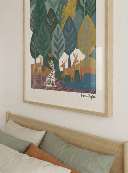 Nordic Forest Tales | Scandi Nordic Forest Wall Art Print