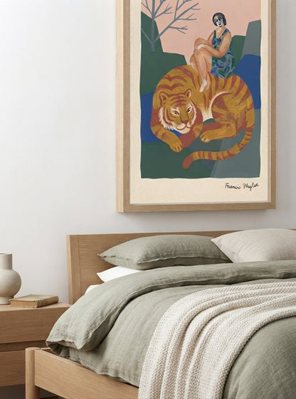 The Tiger’s Muse | Surrealist Figurative Art Print