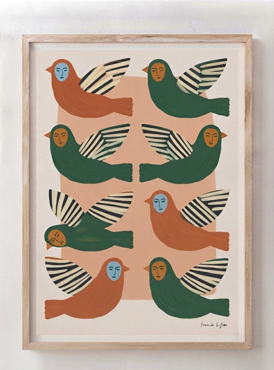 Birds Between Worlds | Surrealist Bird Fine Art Print