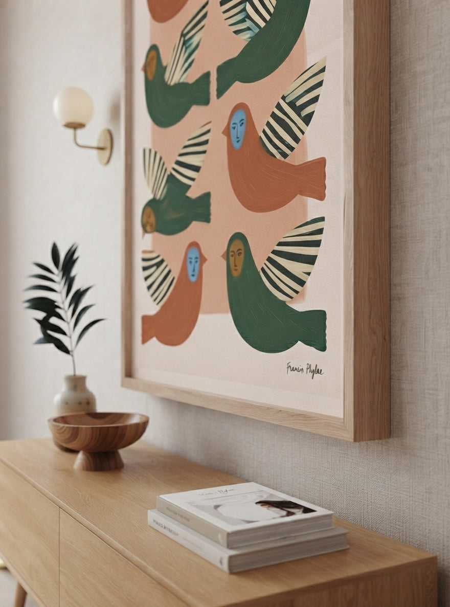 Birds Between Worlds | Surrealist Bird Fine Art Print