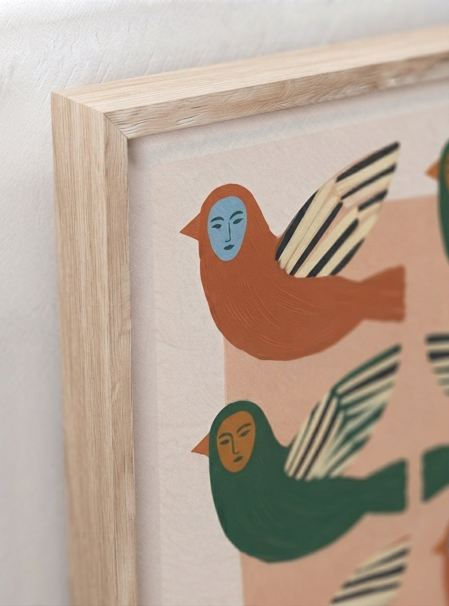Birds Between Worlds | Surrealist Bird Fine Art Print