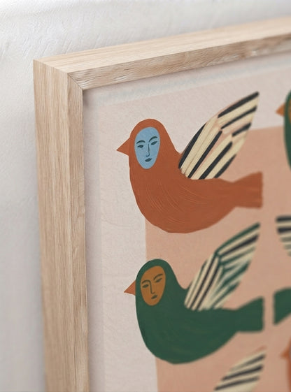 Birds Between Worlds | Surrealist Bird Fine Art Print
