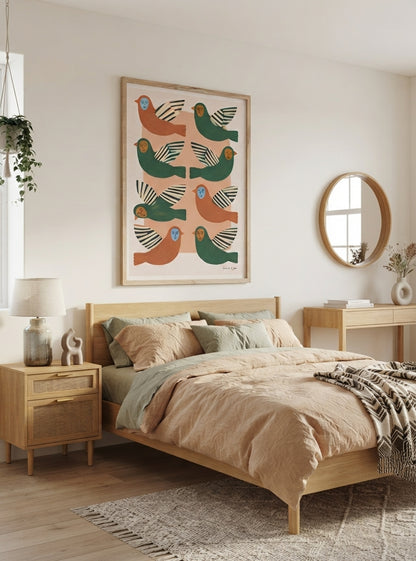 Birds Between Worlds | Surrealist Bird Fine Art Print