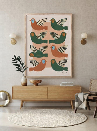 Birds Between Worlds | Surrealist Bird Fine Art Print