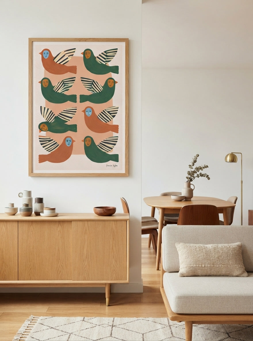 Birds Between Worlds | Surrealist Bird Fine Art Print