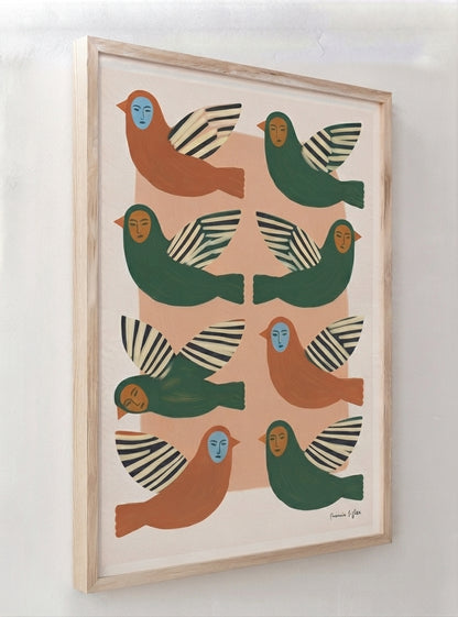 Birds Between Worlds | Surrealist Bird Fine Art Print
