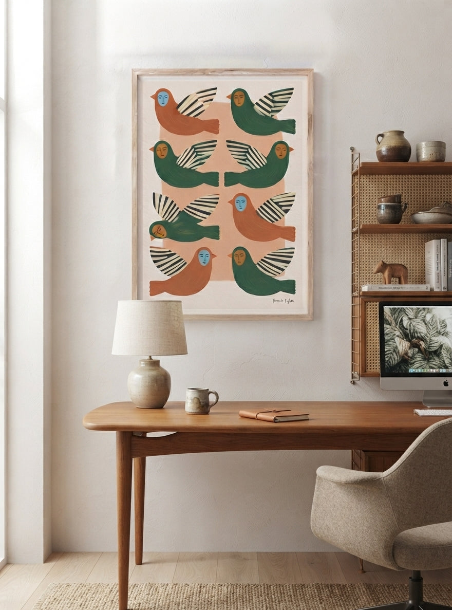 Birds Between Worlds | Surrealist Bird Fine Art Print