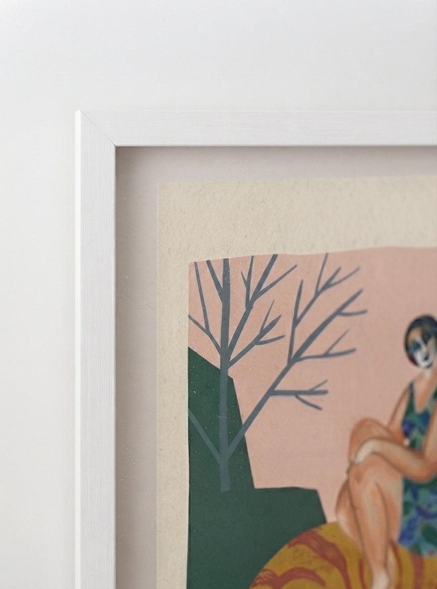 The Tiger’s Muse | Surrealist Figurative Art Print