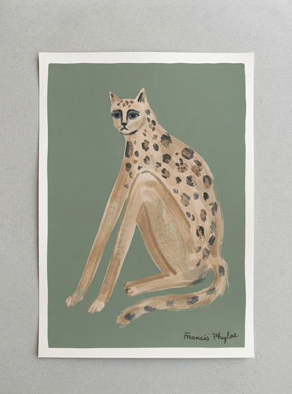 The Velvet Cat | Quirky Cat Wall Art Print