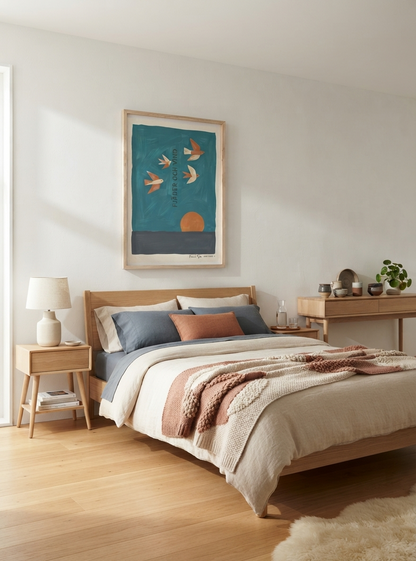 Fjader Och Vind | Mid-Century Bird Art Print