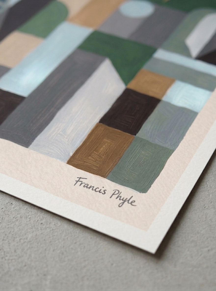 Quiet Geometry No.2 | Muted Geometric Abstract Painting Print