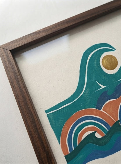 The Quiet Horizon | Mid Century Modern Coastal Wall Art