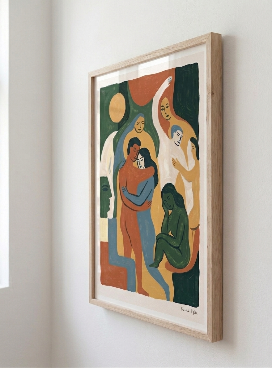 Earth Forms | Mid Century Modern Figurative Art Print