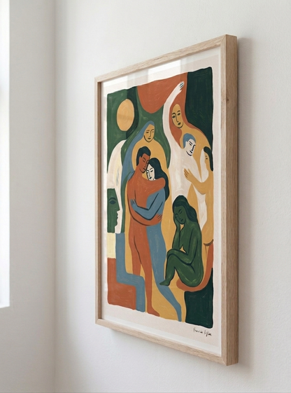 Earth Forms | Mid Century Modern Figurative Art Print