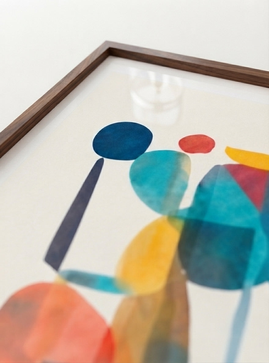 Teal Horizon | Mid-Century Modern Geometric Abstract Art Print