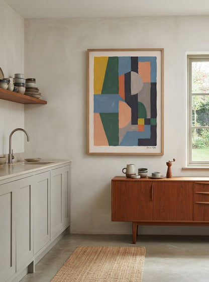 Quiet Geometry | Geometric Color Block Art Print