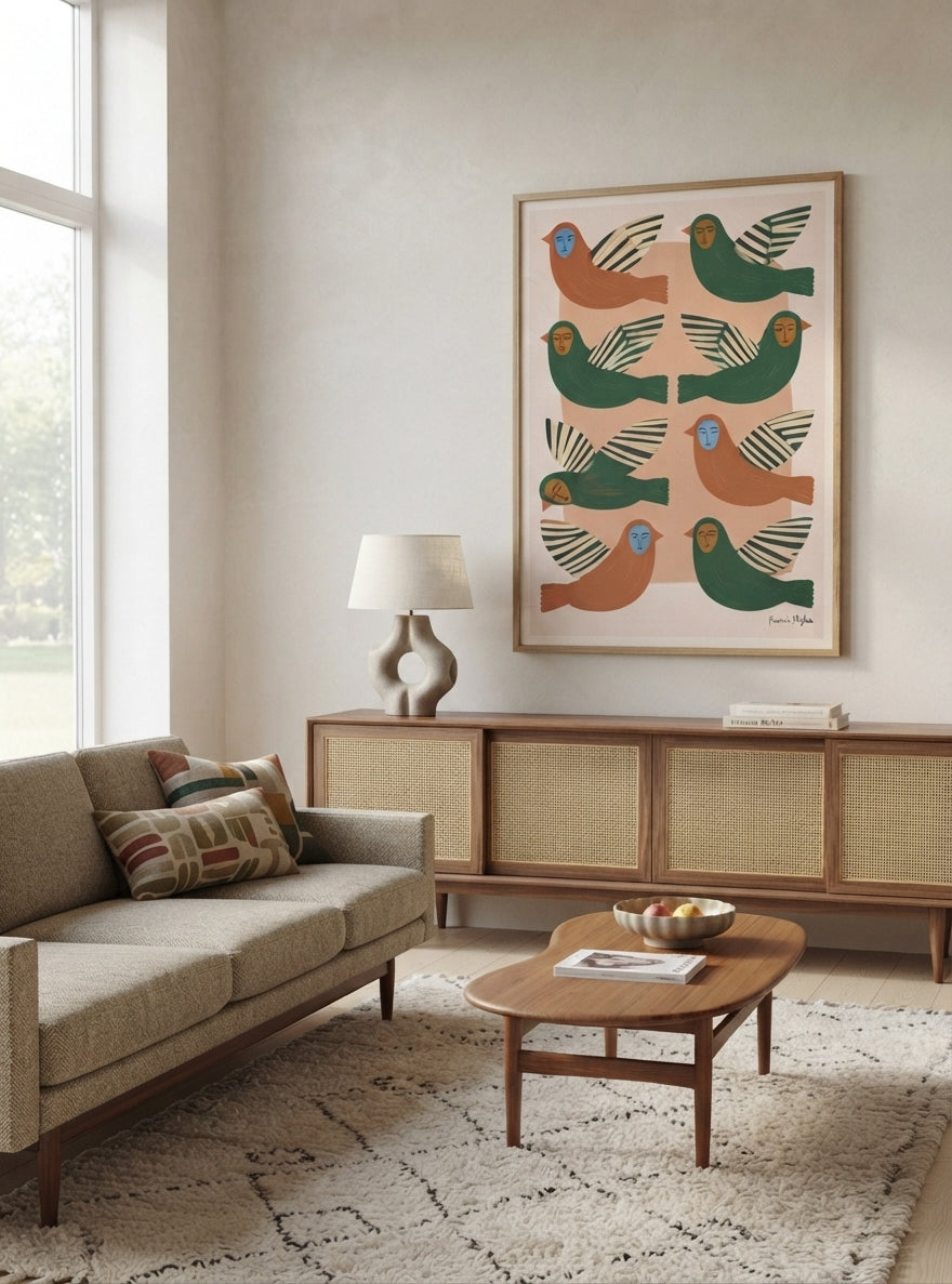 Birds Between Worlds | Surrealist Bird Fine Art Print