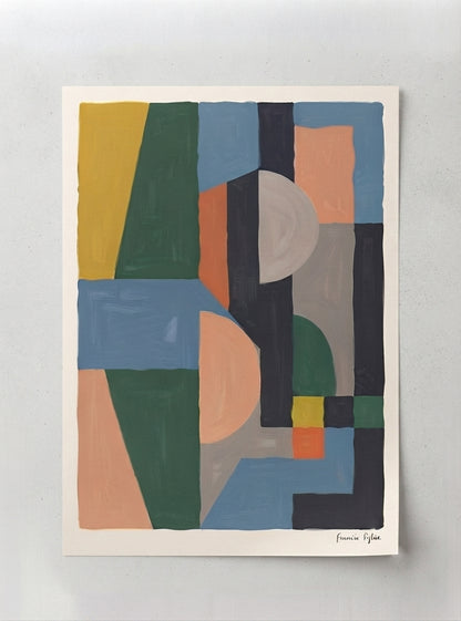 Quiet Geometry | Geometric Color Block Art Print